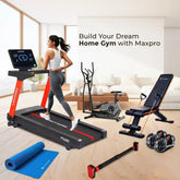 Maxpro HOME GYM PACKAGE, 6HP PEAK DC MOTOR TREADMILL, ELLIPTICAL CROSS TRAINER, ADJUSTABLE BENCH and FITNESS ACCESSORIES - Maxpro Fitness Equipments