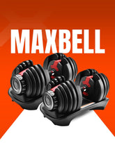 MAXPRO MAXBELL 24KG Adjustable Dumbbell | 15 - in - 1 Compact Home Weight Training System - Maxpro Fitness Equipments