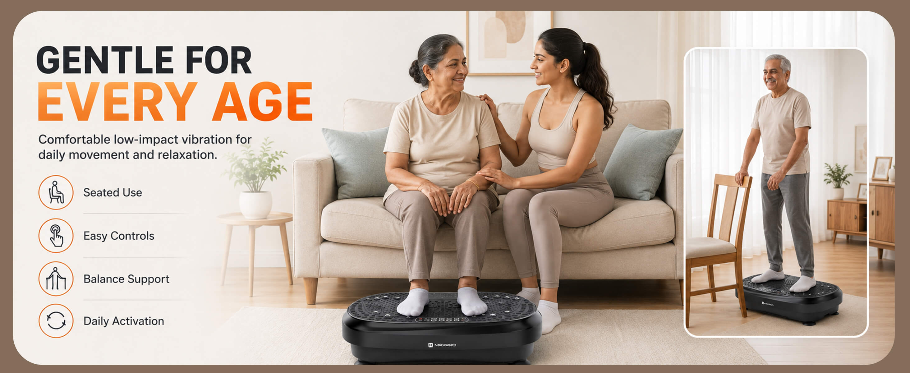 Maxpro Vibration Plate Massager Exercise Machine (MP-VP001)