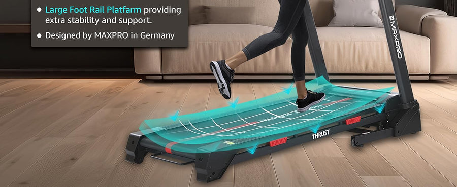 Maxpro Thrust PTA550IDC Foldable Auto Incline Treadmill for Home With 130kg Capacity