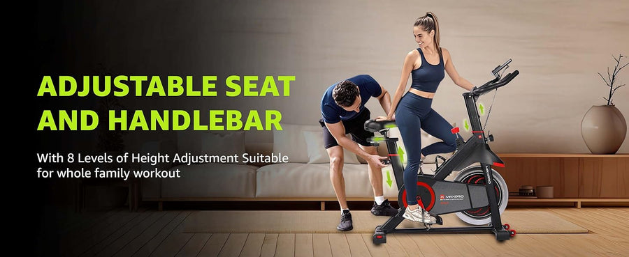 Maxpro MP20 Spin Bike | Exercise Cycle for Home | 120KG Capacity | 8KG Flywheel | Adjustable Resistance | Silent Belt Drive | Comfortable Seat Cushion | Indoor Cardio Workout Fitness Bike