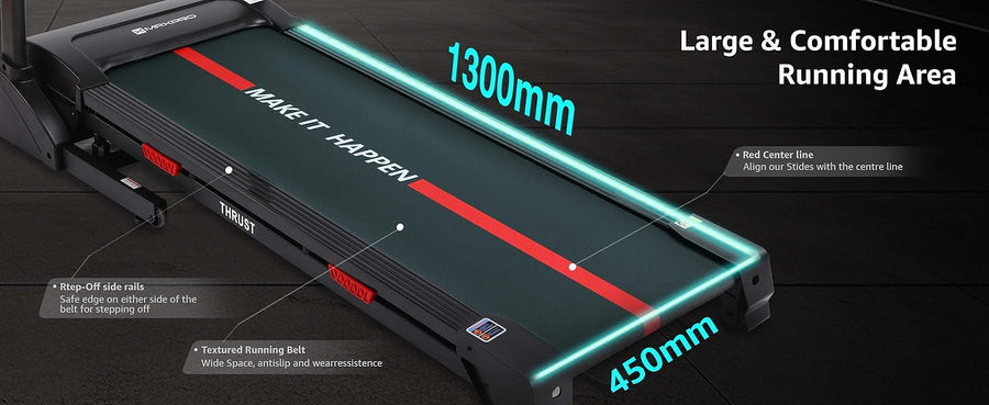 Maxpro Thrust PTA550IDC Foldable Auto Incline Treadmill for Home With 130kg Capacity