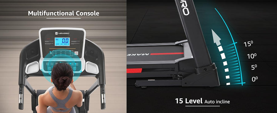 Maxpro Thrust PTA550IDC Foldable Auto Incline Treadmill for Home With 130kg Capacity