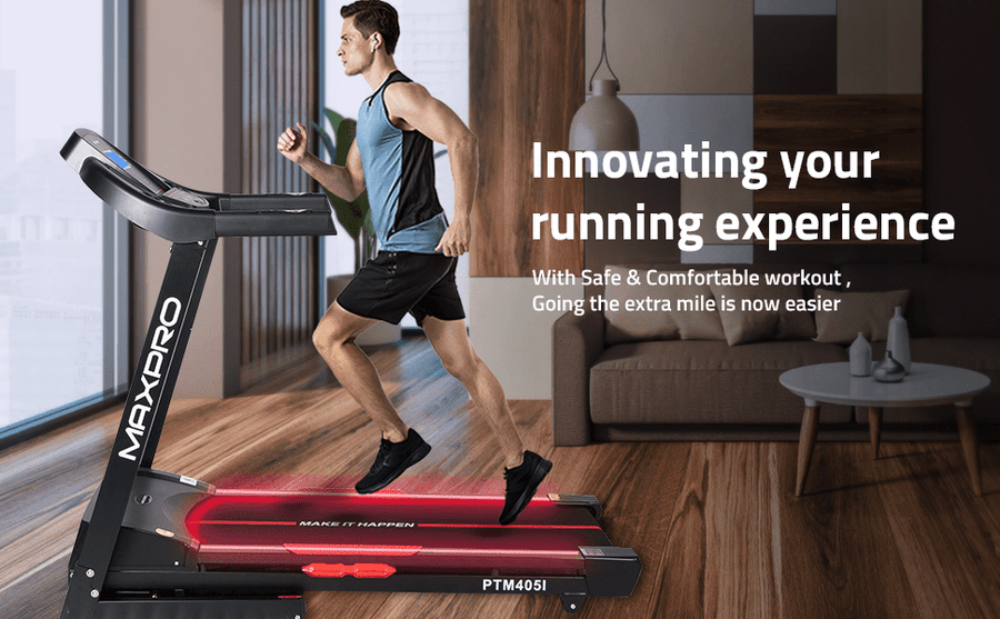 Maxpro Torque 15 level Auto Incline Treadmill for home gym With 4.5Hp Peak DC Motor ,120KG User Weight Capacity, Free Diet Plan,(PTM405IDC)