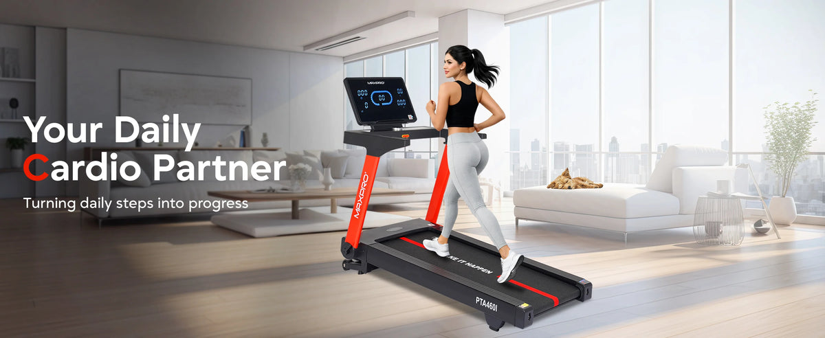 Maxpro PTA460I Auto Treadmill for Home (6 HP Peak Power Auto Incline, 15 levels, Bluetooth App Support, Speed 18 kmph) Best Running Machine for Home Gym  |User Weight 140 kgs