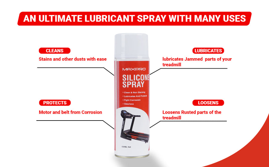 Maxpro Silicone Oil Lubricant Spray 550ml for Treadmill