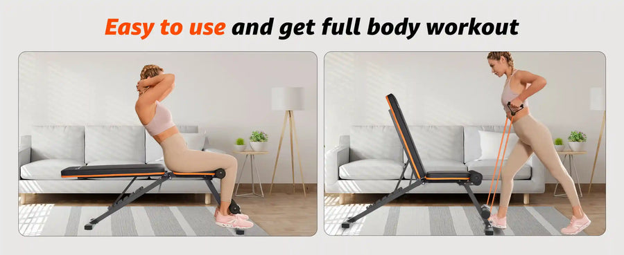 Maxpro MP-AB301 MAXBENCH | Commercial Grade Adjustable & Foldable Gym Bench for Full Body Strength Training