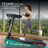 Maxpro Ascend Pro BLDC Treadmill For Home Use (PTA230M) | With Massager | 120kgs | 15-Level Auto-Incline