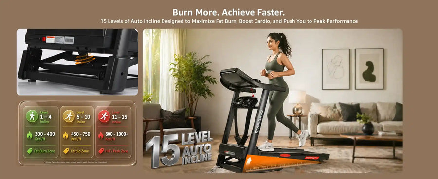 Maxpro Dynamiq Pro PTA406M | 5.5HP BLDC Auto Incline Treadmill with Massager | 130kg Weight Capacity