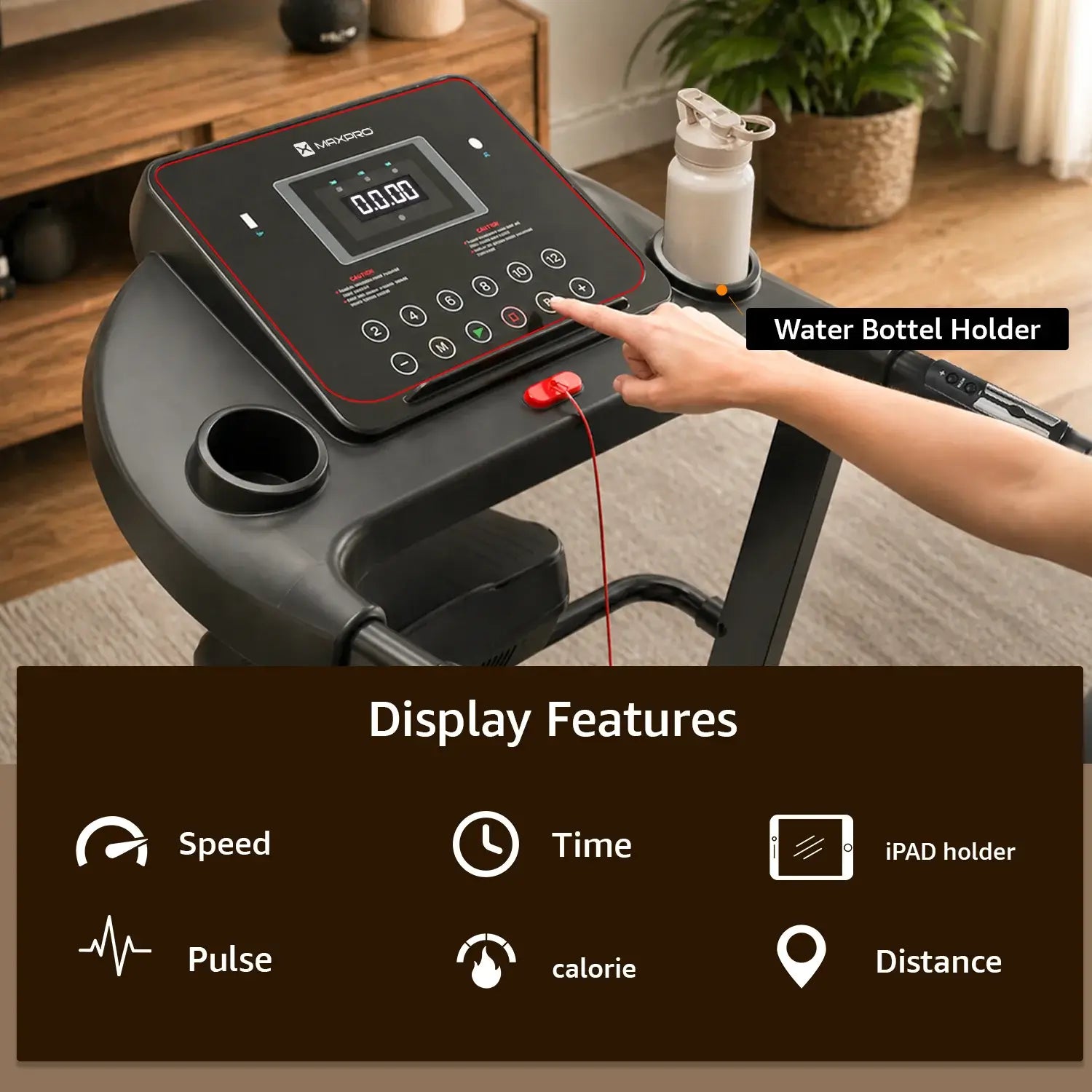 Maxpro_Dynamiq_Pro_BLDC_Treadmill_with_display_features