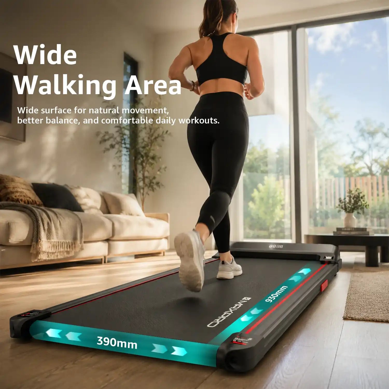 Maxpro MX Walkpad for home with wide walking area