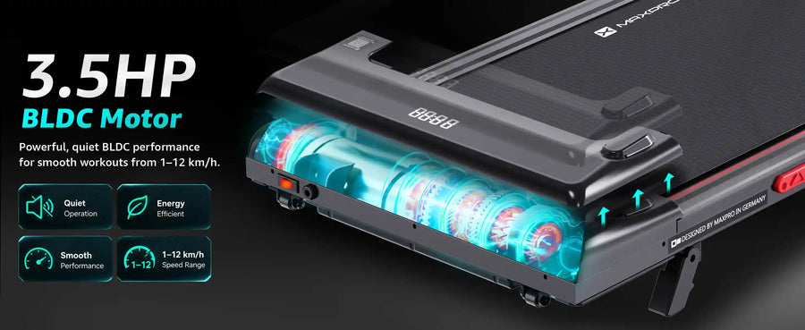 Maxpro Walkpad MX For Home Use | 3.5HP BLDC Motor | 110kgs Weight Capacity( MAX001)