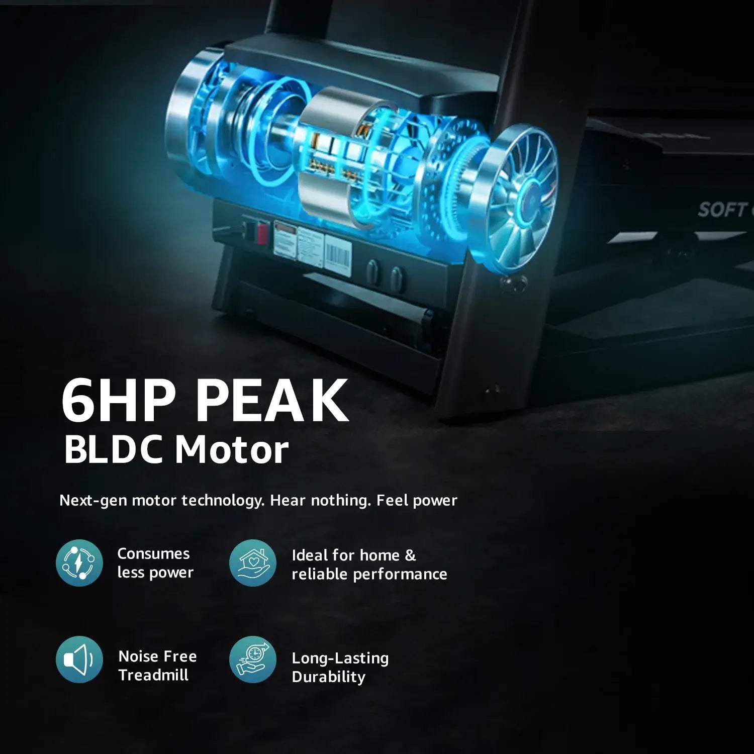 Maxpro Optria plus 6HP Peak BLDC Motor treadmill