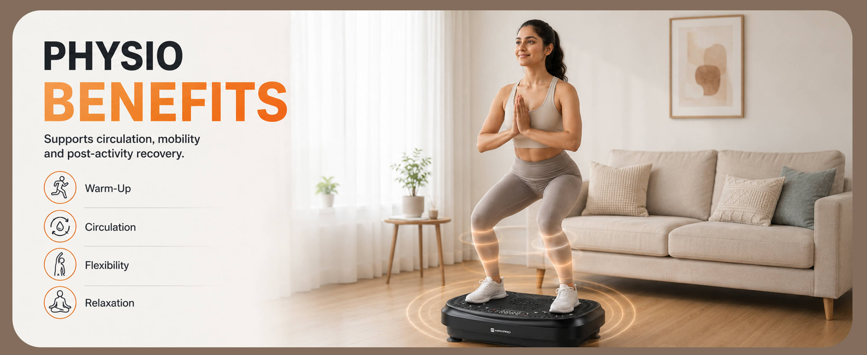 Maxpro Vibration Plate Massager Exercise Machine (MP-VP001)