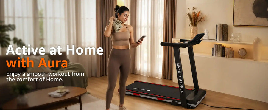 Buy Maxpro AURA PTM1200 Treadmill For Home Use | 4HP BLDC Motor | 110kg | Foldable