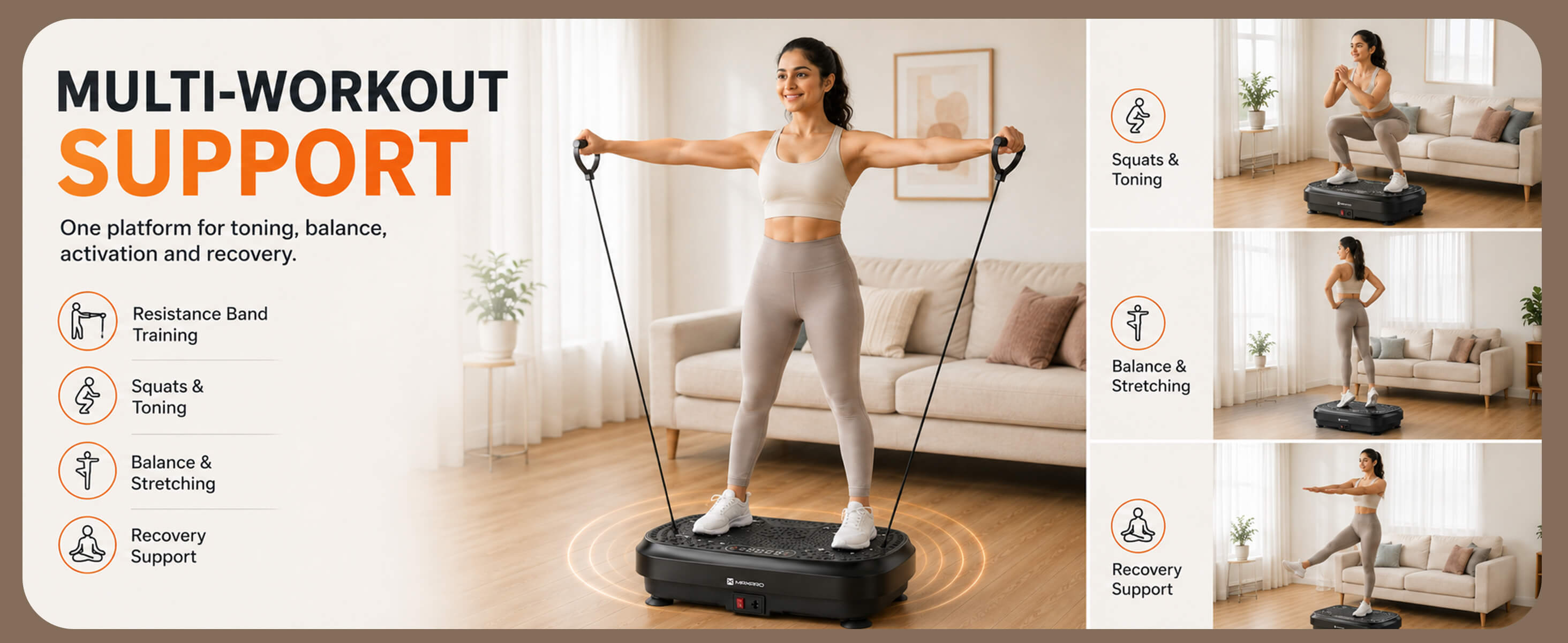 Maxpro Vibration Plate Massager Exercise Machine (MP-VP001)