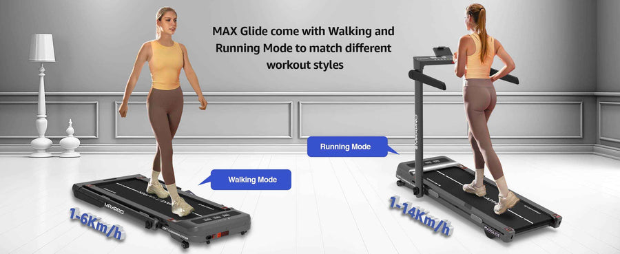 Maxpro Glide Walking Pad 3 in 1 Foldable Under Desk Treadmill  With Remote Control(PTM200I) - Max User Weight 120kgs