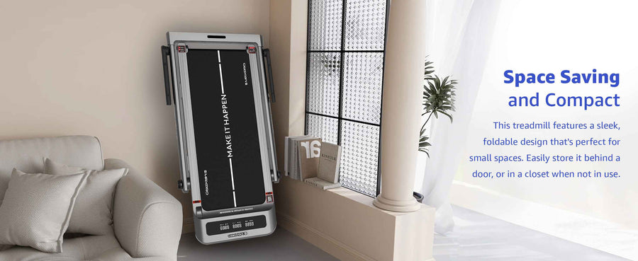 Maxpro Glide Walking Pad 3 in 1 Foldable Under Desk Treadmill  With Remote Control(PTM200I) - Max User Weight 120kgs