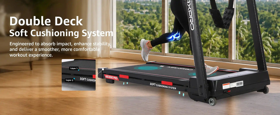 Maxpro Ascend Pro BLDC Treadmill For Home Use (PTA230M) | With Massager | 120kgs | 15-Level Auto-Incline