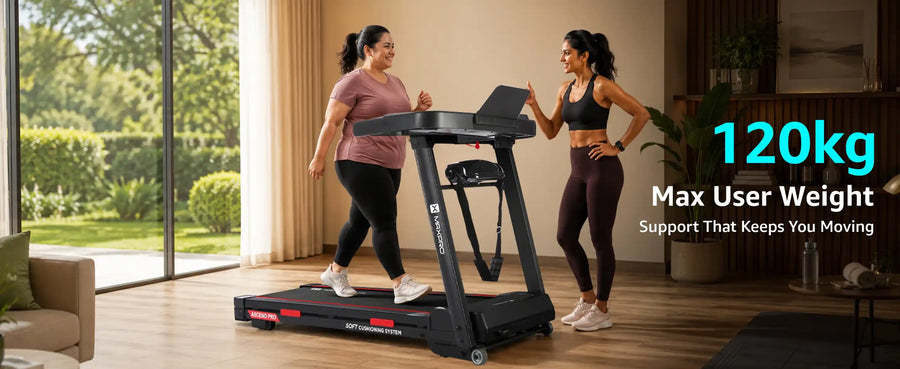 Maxpro Ascend Pro BLDC Treadmill For Home Use (PTA230M) | With Massager | 120kgs | 15-Level Auto-Incline