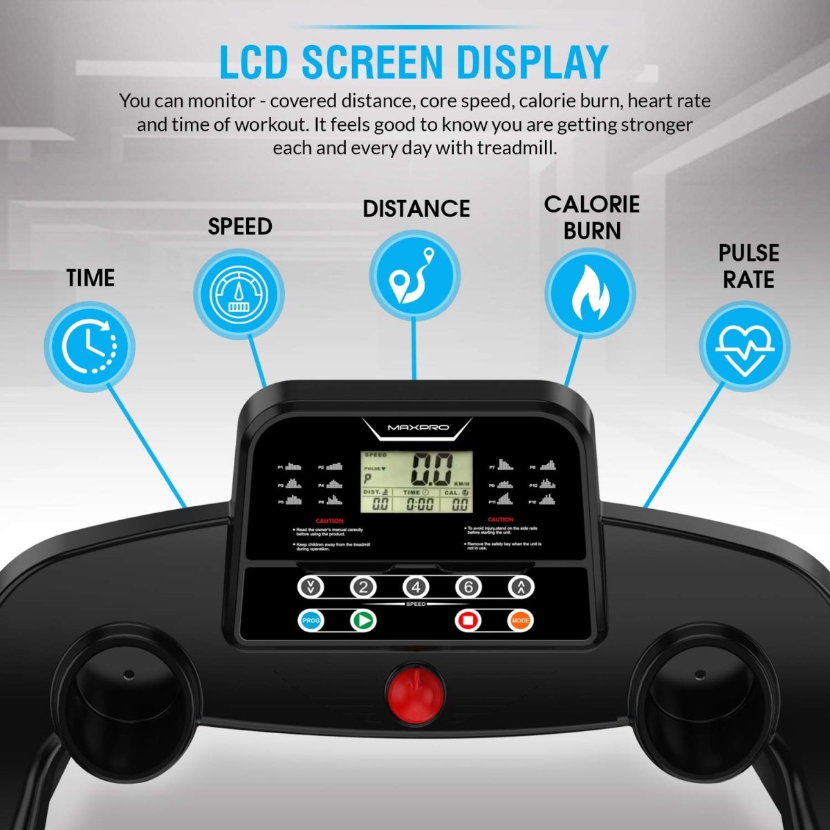 IM5000 AC MOTOR TREADMILL MAX USER WEIGHT 110 KGS - Maxpro Fitness Equipments