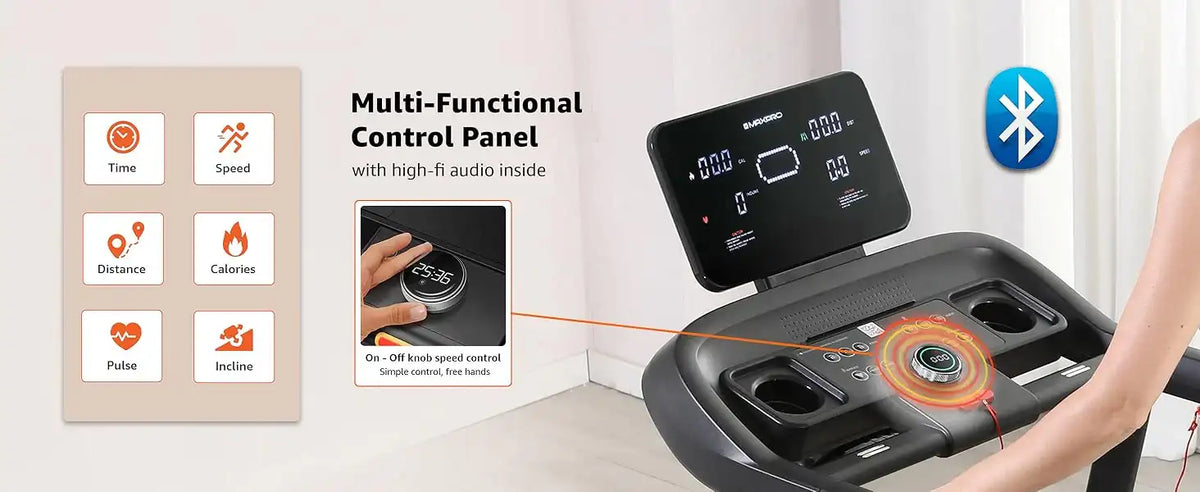 Maxpro Pace PTM605 Foldable Treadmill For Home Use With 110kg Capacity