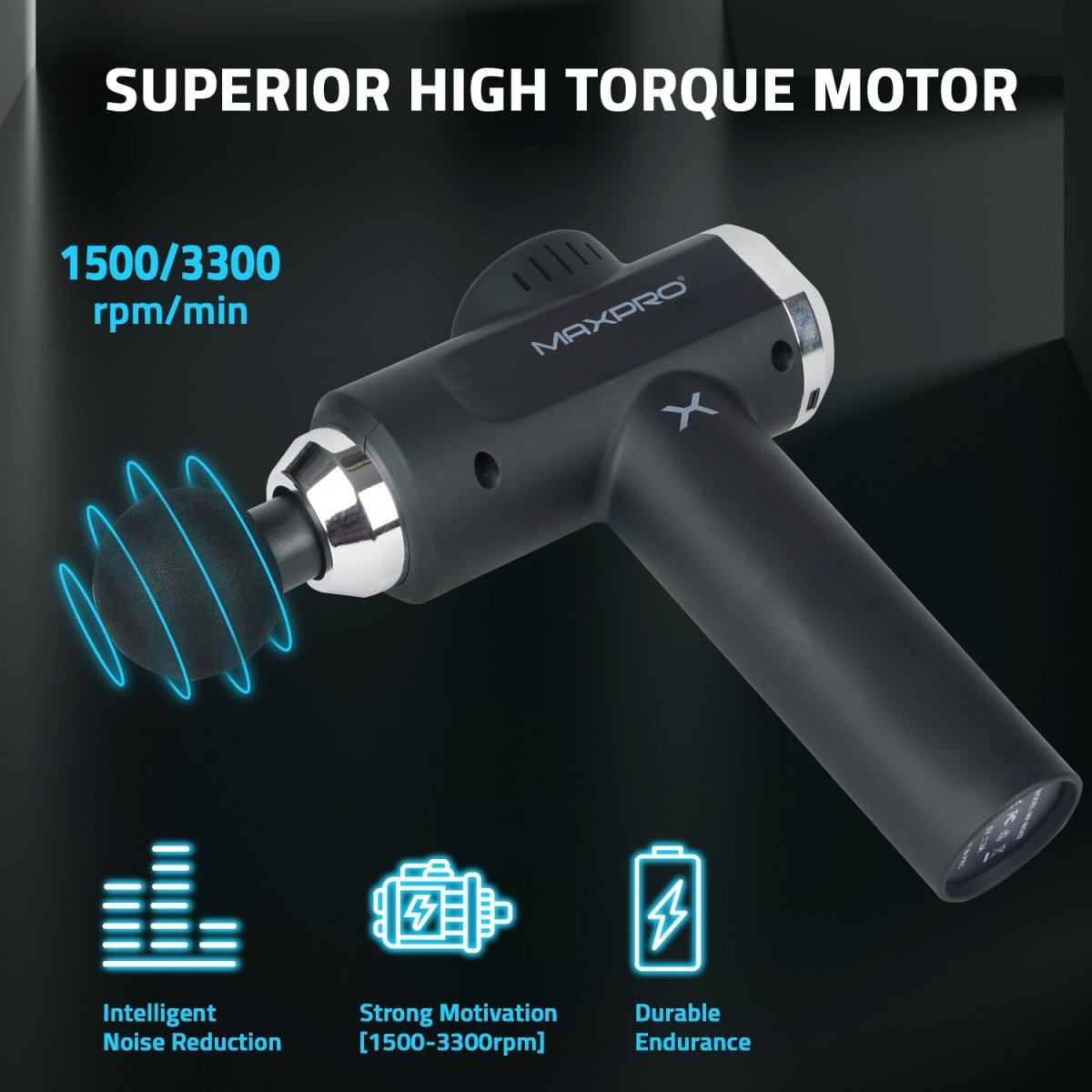 Maxpro Deep Tissue Massage Gun MP - MG02 - Maxpro Fitness Equipments