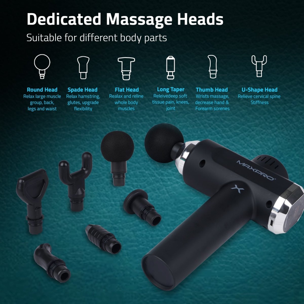 Maxpro Deep Tissue Massage Gun MP - MG02 - Maxpro Fitness Equipments
