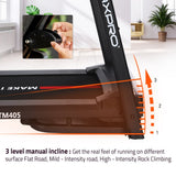 MAXPRO Force 4.5 HP Peak DC Motor Folding Treadmill for Home use,Free Diet Plan,Max.Speed 14km/hr,Max. User Weight 110kgs,Fit Show App Support,Running Machine with LED Display (PTM405) - Maxpro Fitness Equipments