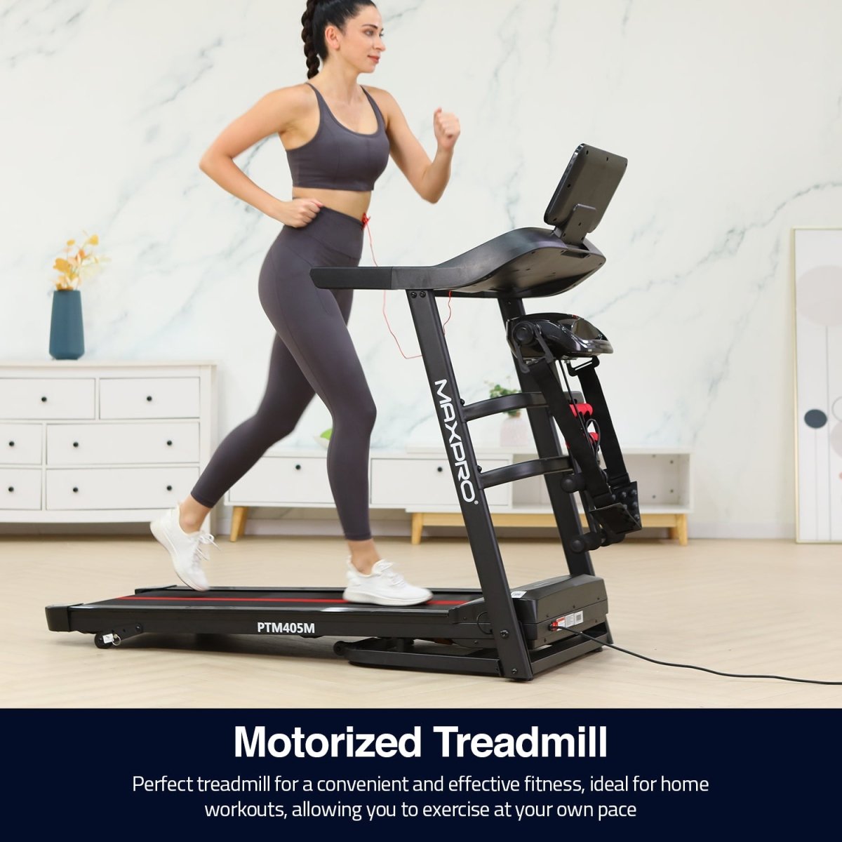 Ptm Machine Maxpro Fusion Elite Auto Incline Treadmill For Home Use