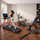 Maxpro HOME GYM PACKAGE, 6HP PEAK DC MOTOR TREADMILL, ELLIPTICAL CROSS TRAINER, ADJUSTABLE BENCH and FITNESS ACCESSORIES - Maxpro Fitness Equipments