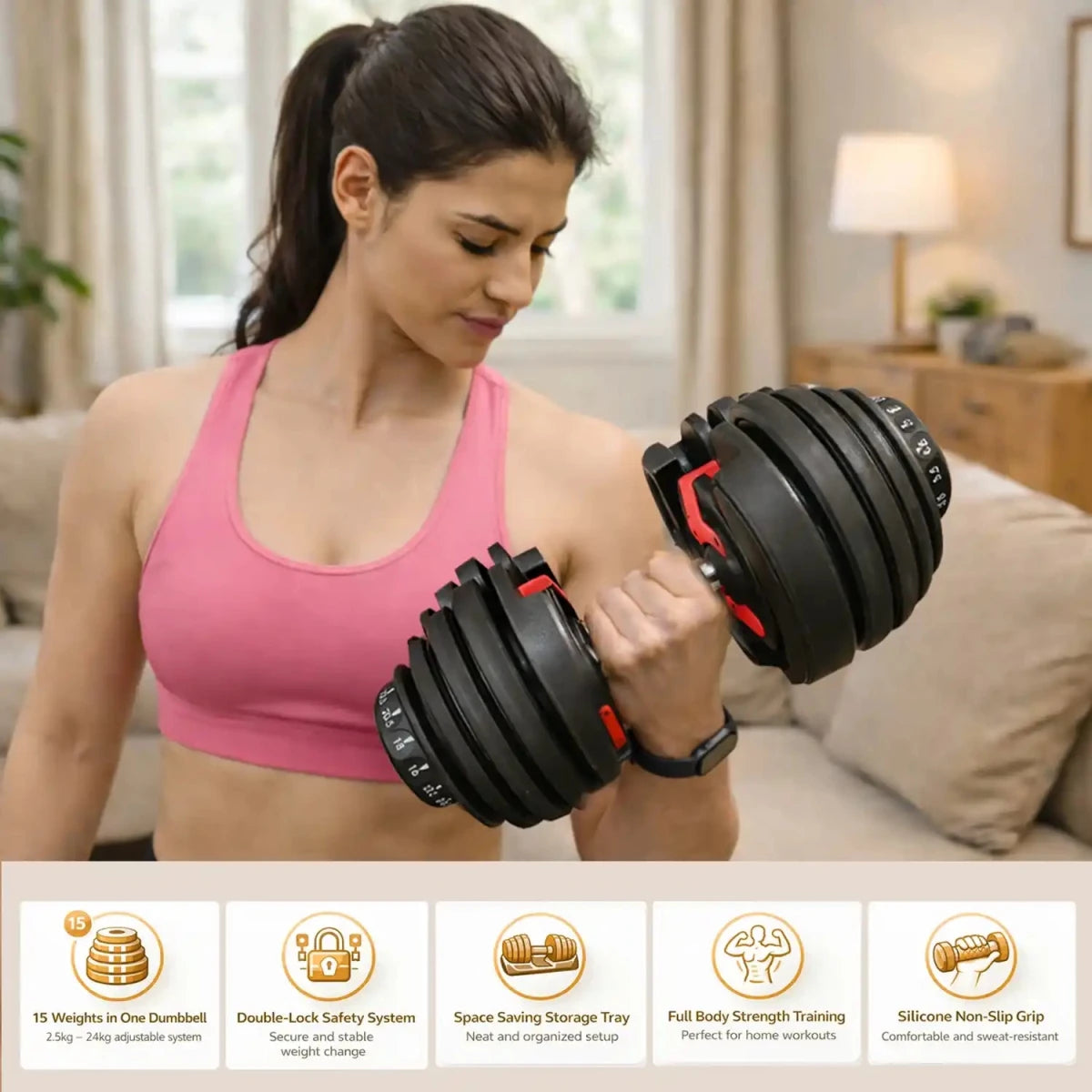Maxpro HOME GYM PACKAGE, 6HP PEAK DC MOTOR TREADMILL, ELLIPTICAL CROSS TRAINER, ADJUSTABLE BENCH and FITNESS ACCESSORIES - Maxpro Fitness Equipments