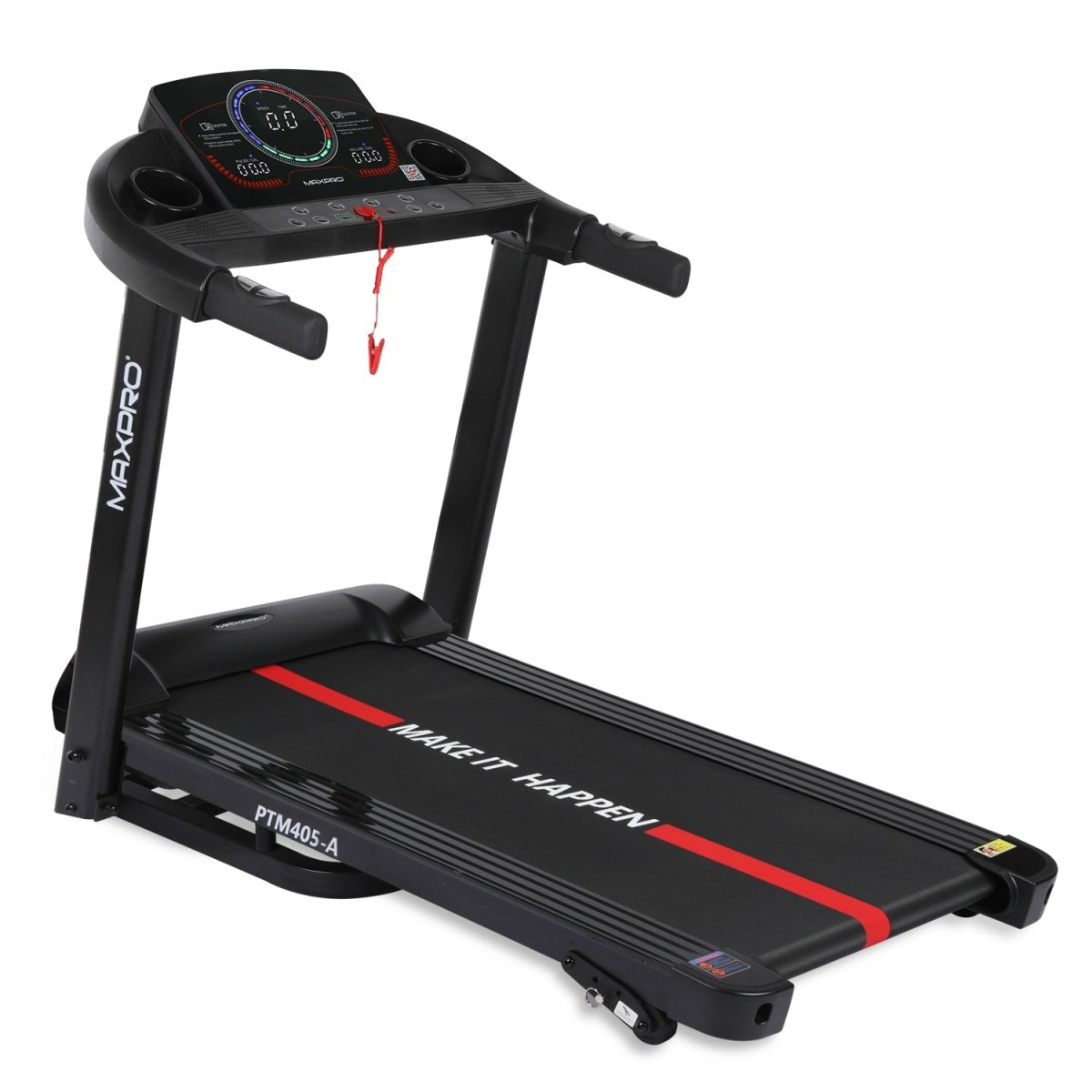 MAXPRO IMPACT by Treadmill for Home Use (4.5 HP Peak, Max User Weight: 110 Kg, 3 level Manual Incline) with 1 Year Warranty (Black) Best Running machine for home gym with Led Display (PTM 405A) - Maxpro Fitness Equipments