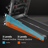 MAXPRO Impact Run 5HP Peak DC Motor Multifunction Foldable Treadmill for Home Gym with Massager, 6 Level Incline,Max.Speed 14km/hr,Fit Show App,Running Machine for Home use with LED Display(PTM600M) - Maxpro Fitness Equipments