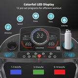 MAXPRO Impact Run 5HP Peak DC Motor Multifunction Foldable Treadmill for Home Gym with Massager, 6 Level Incline,Max.Speed 14km/hr,Fit Show App,Running Machine for Home use with LED Display(PTM600M) - Maxpro Fitness Equipments