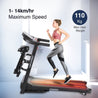 MAXPRO IMPACT ULTRA Treadmill for Home (4.5 HP Peak, Max User Weight: 110 Kg, 3 level Manual Incline, massager, Bluetooth APP Connection) Best Running machine for home gym with Led Display (PTM 405MA) - Maxpro Fitness Equipments