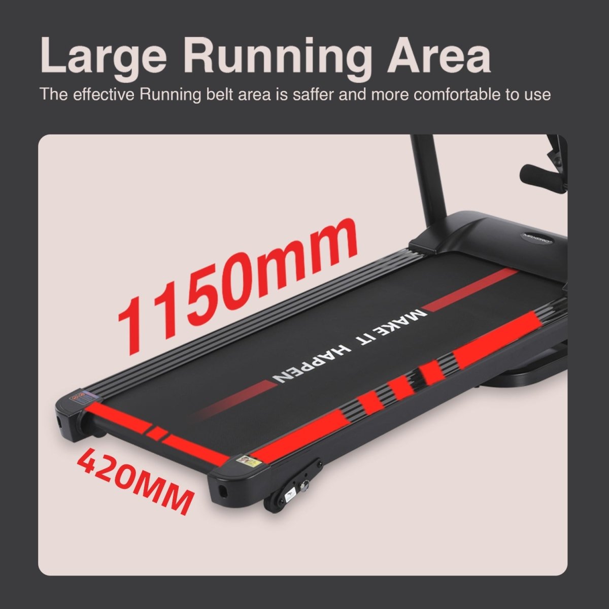 MAXPRO IMPACT ULTRA Treadmill for Home (4.5 HP Peak, Max User Weight: 110 Kg, 3 level Manual Incline, massager, Bluetooth APP Connection) Best Running machine for home gym with Led Display (PTM 405MA) - Maxpro Fitness Equipments