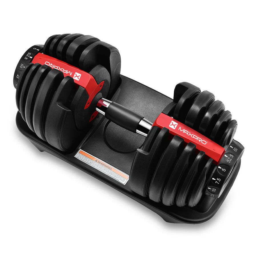 MAXPRO MAXBELL 24KG Adjustable Dumbbell | 15 - in - 1 Compact Home Weight Training System - Maxpro Fitness Equipments