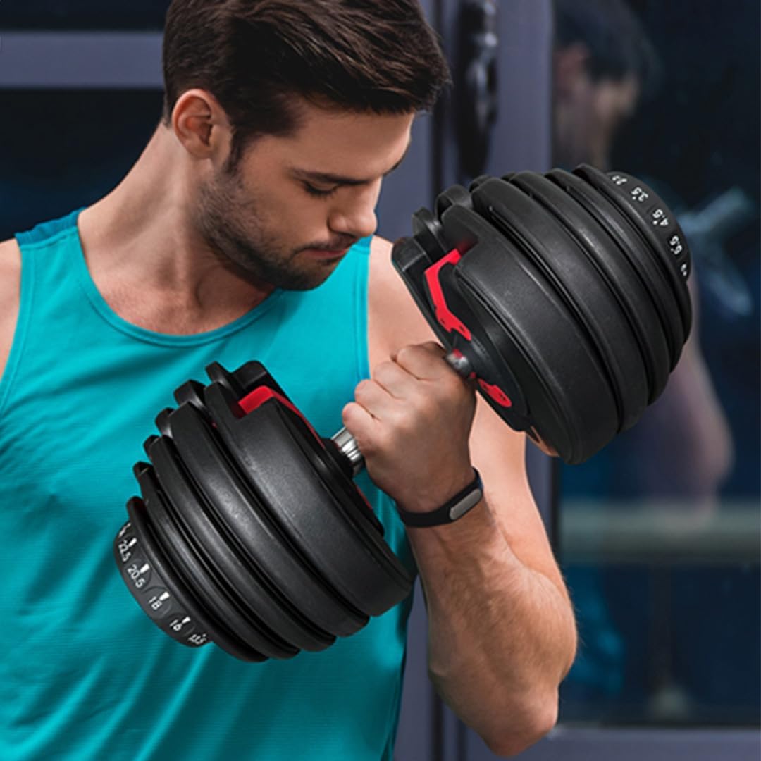 MAXPRO MAXBELL 24KG Adjustable Dumbbell | 15 - in - 1 Compact Home Weight Training System - Maxpro Fitness Equipments