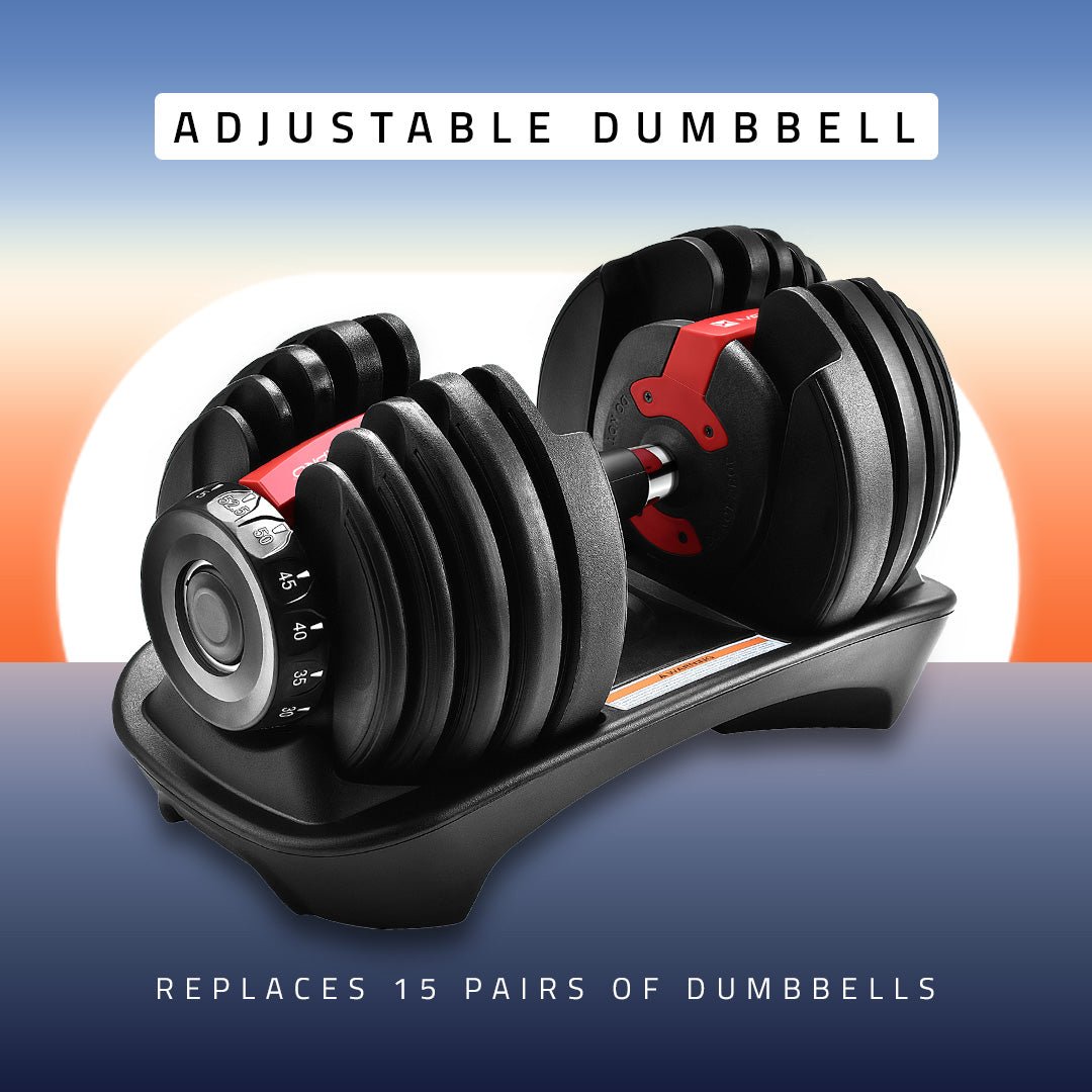 MAXPRO MAXBELL 24KG Adjustable Dumbbell | 15 - in - 1 Compact Home Weight Training System - Maxpro Fitness Equipments