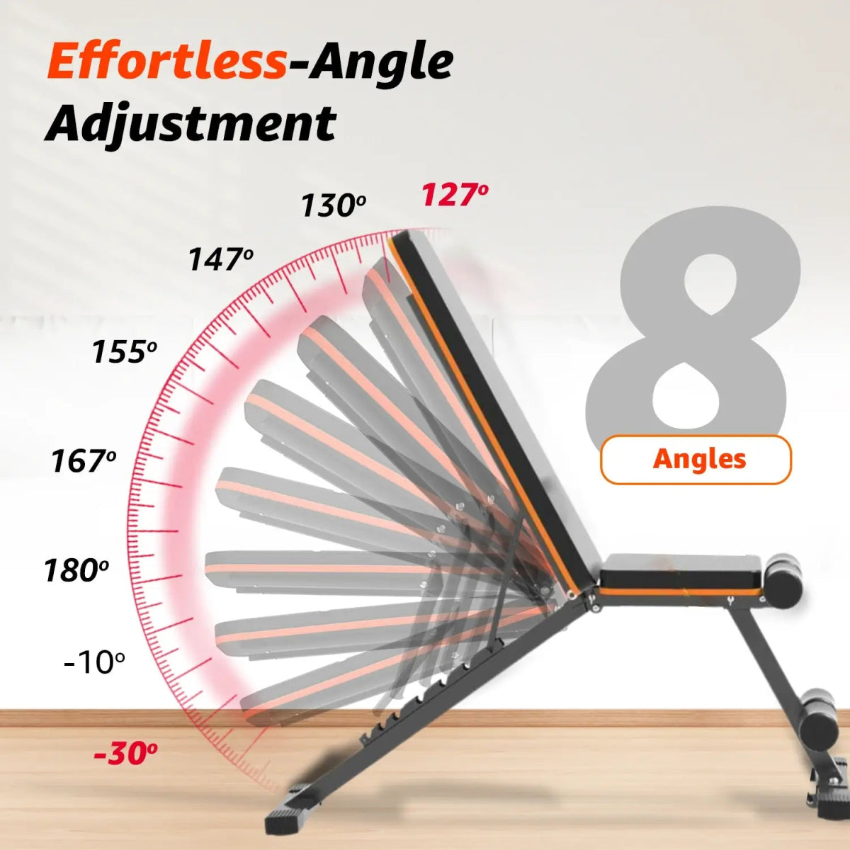 Maxpro MP - AB301 MAXBENCH | Commercial Grade Adjustable & Foldable Gym Bench for Full Body Strength Training - Maxpro Fitness Equipments