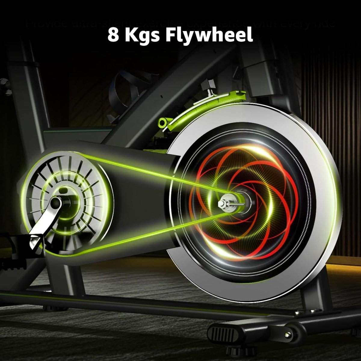 MAXPRO MP20 Spin Bike | Exercise Cycle for Home | 120KG Capacity | 8KG Flywheel | Adjustable Resistance | Silent Belt Drive | Comfortable Seat Cushion | Indoor Cardio Workout Fitness Bike - Maxpro Fitness Equipments