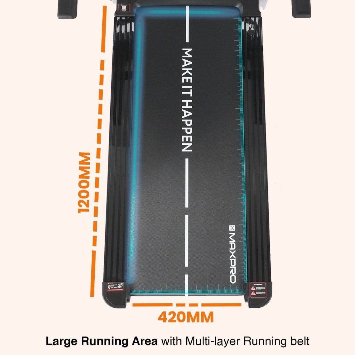 Maxpro PACE PRO PTM605M Treadmill – 5HP Peak DC Motor, 6 - Level Incline, 14km/h Speed, 110kg Capacity, Massager & FitShow App | Home Use Folding Running Machine - Maxpro Fitness Equipments