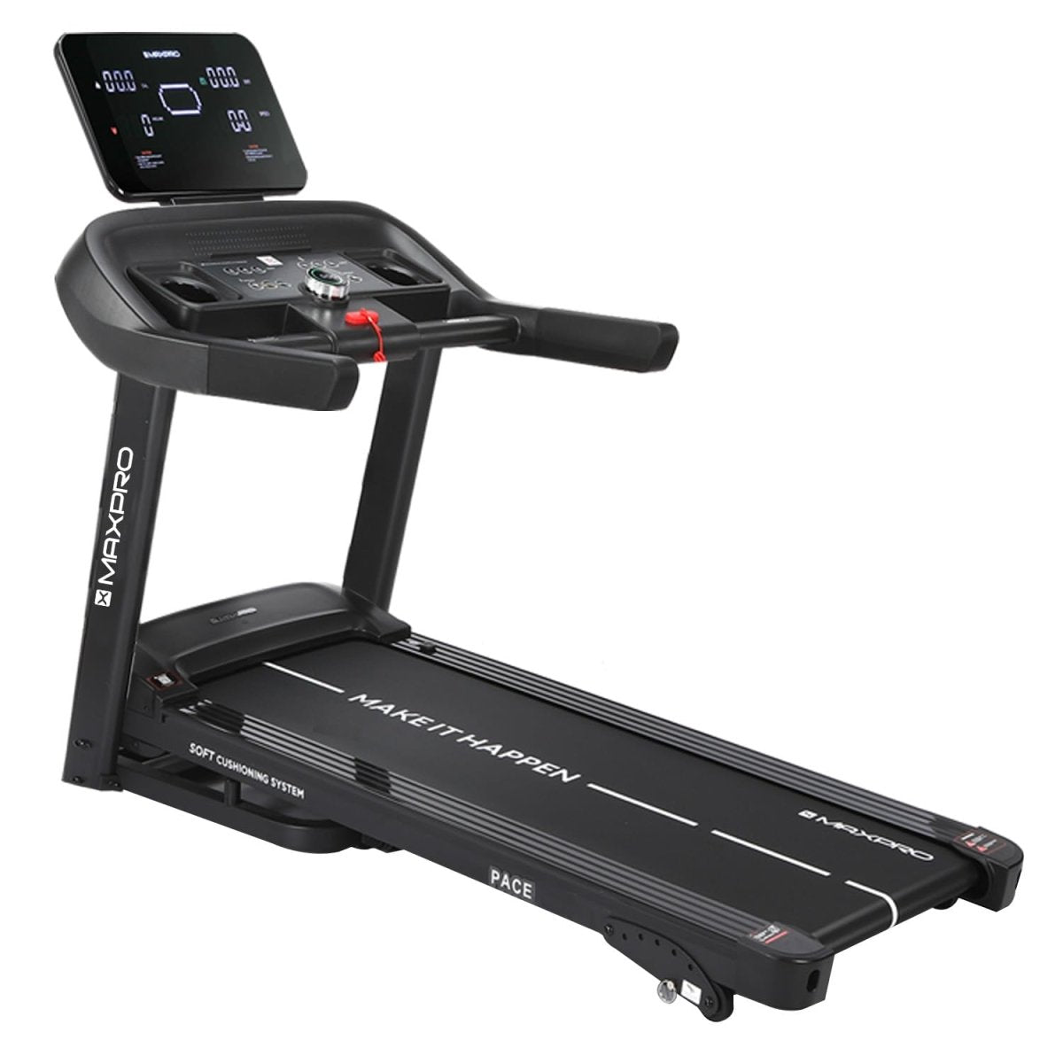 MAXPRO PACE PTM605 Treadmill – 5HP Peak DC Motor, Folding Design, 14km/h Speed, 110kg Capacity, 6 - Level Incline, LED Display & FitShow App | Home Gym Running Machine - Maxpro Fitness Equipments