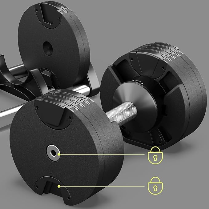 MAXPRO Round 20kg Adjustable Dumbbells, 1 Piece, Non - Slip Dumbbell, Easy Adjustable Weights (2kg to 20kgs),Home Strength Training, Home Gym, Fitness set for Men & Women - Maxpro Fitness Equipments