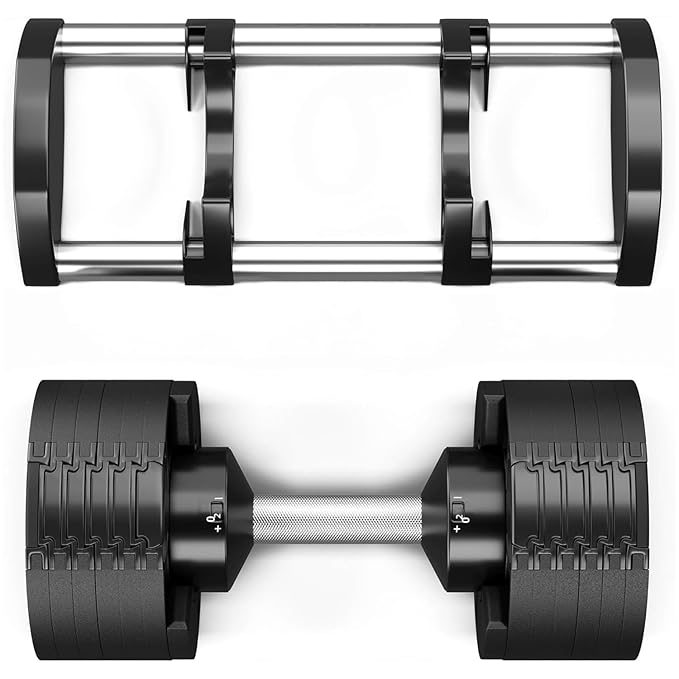 MAXPRO Round 20kg Adjustable Dumbbells, 1 Piece, Non - Slip Dumbbell, Easy Adjustable Weights (2kg to 20kgs),Home Strength Training, Home Gym, Fitness set for Men & Women - Maxpro Fitness Equipments