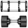 MAXPRO Round 20kg Adjustable Dumbbells, 1 Piece, Non - Slip Dumbbell, Easy Adjustable Weights (2kg to 20kgs),Home Strength Training, Home Gym, Fitness set for Men & Women - Maxpro Fitness Equipments