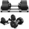 MAXPRO Round 20kg Adjustable Dumbbells, 1 Piece, Non - Slip Dumbbell, Easy Adjustable Weights (2kg to 20kgs),Home Strength Training, Home Gym, Fitness set for Men & Women - Maxpro Fitness Equipments