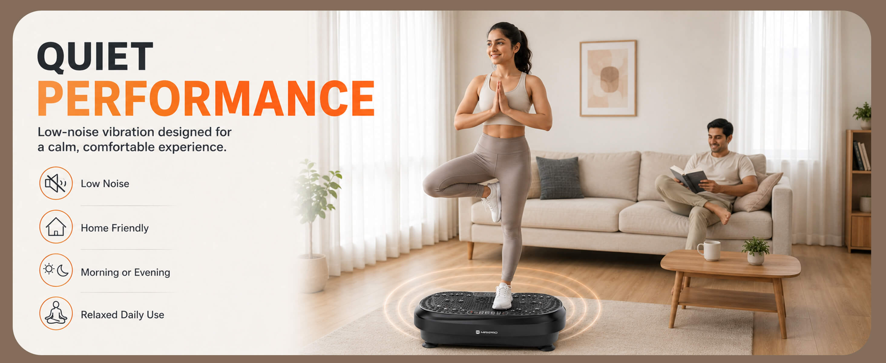 Maxpro Vibration Plate Massager Exercise Machine (MP-VP001)