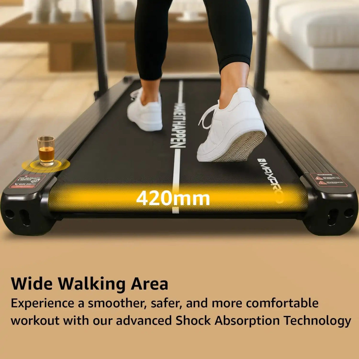 Maxwel PTM200 4.5HP Peak 3 - in - 1 Foldable Treadmill for Home With Remote Control & Max.User Weight 120kgs - Maxpro Fitness Equipments